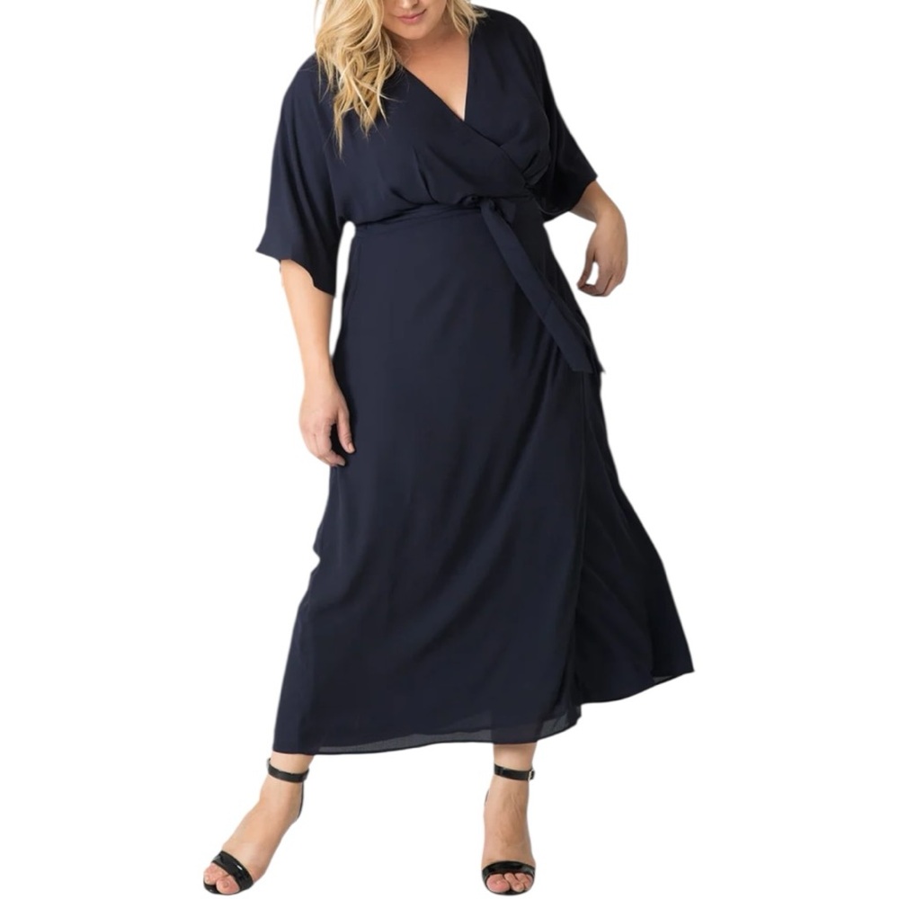 Standards & Practices Olivia Kimono-Sleeve Maxi Wrap Dress size 3X NWT